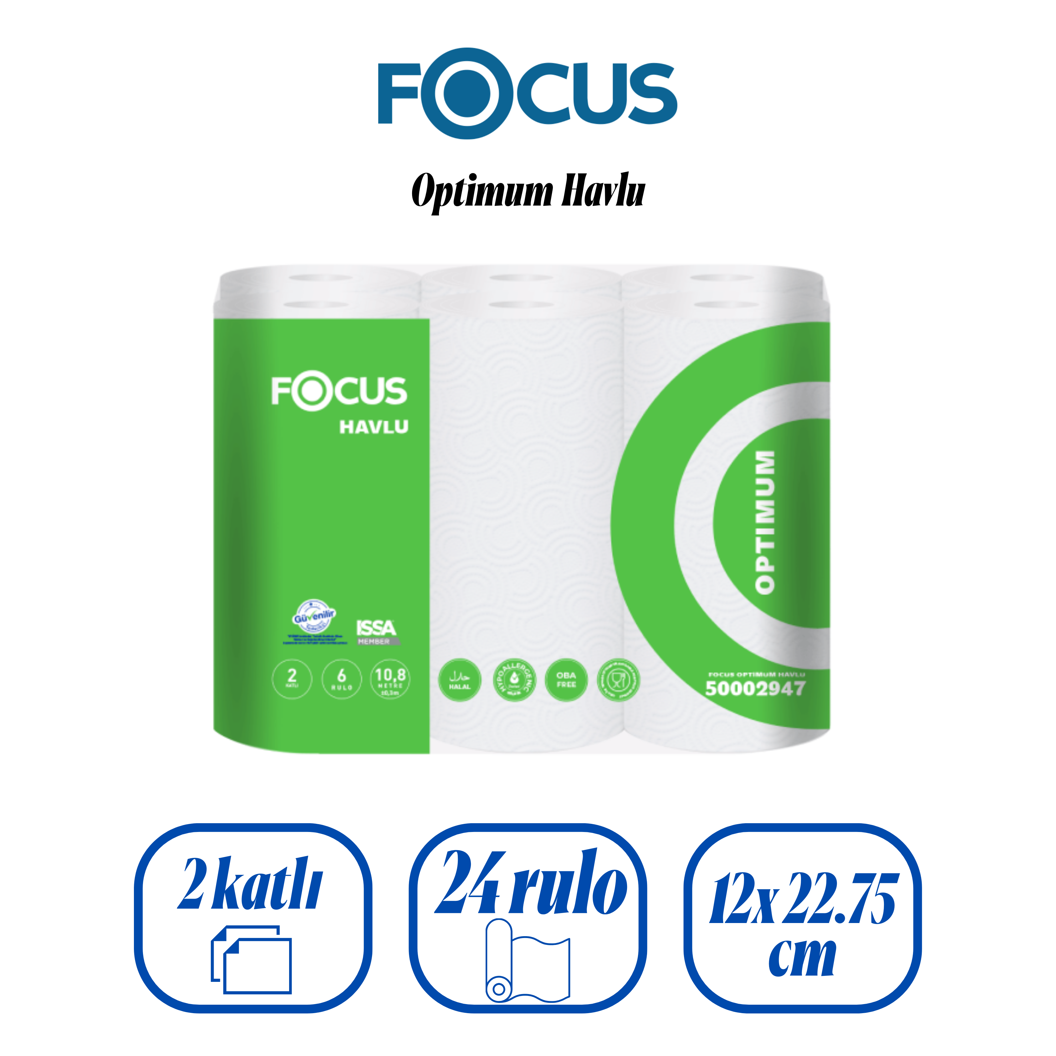 FOCUS OPTİMUM RULO HAVLU 24 LÜ