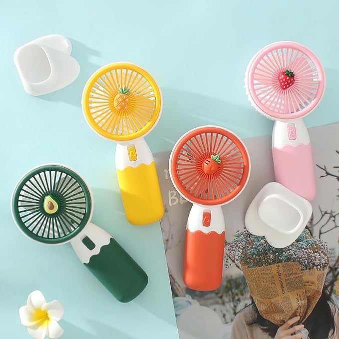 Robeve Mini Fan Masaüstü Taşınabilir Telefon Stantlı Vantilatör 2si 1 Arada Taşınabilir Masaüstü Vantilatör Yüksek Hızlı Vantilatör Asorti Renk
