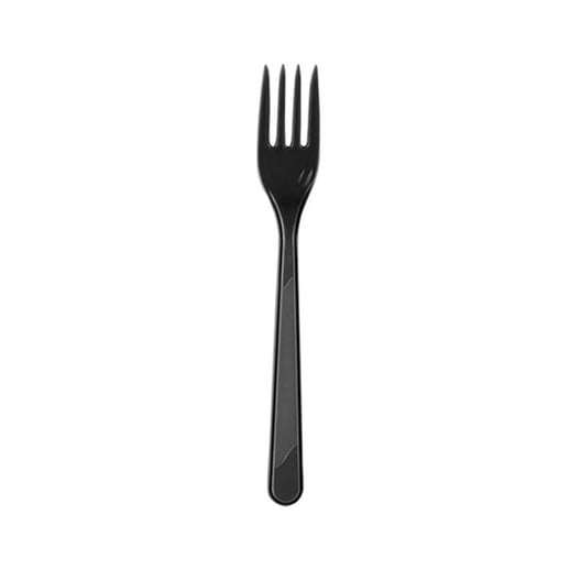 Siyah Plastik Çatal 10'lu