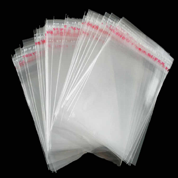 20x25+5 cm.(20x30) 100 Adet Şeffaf Bantlı Yapışkanlı Jelatin Poşet