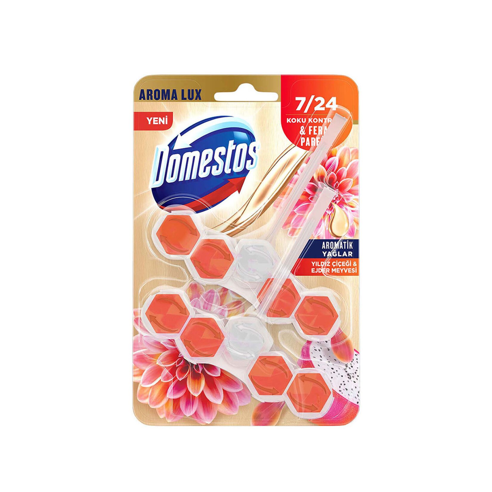 Domestos Wc Blok Lux Yıldız Çiçeği -Ejder Meyvesi 2 x 50 G