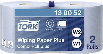 Tork Wiping Paper Plus Blue 2'li Tor
