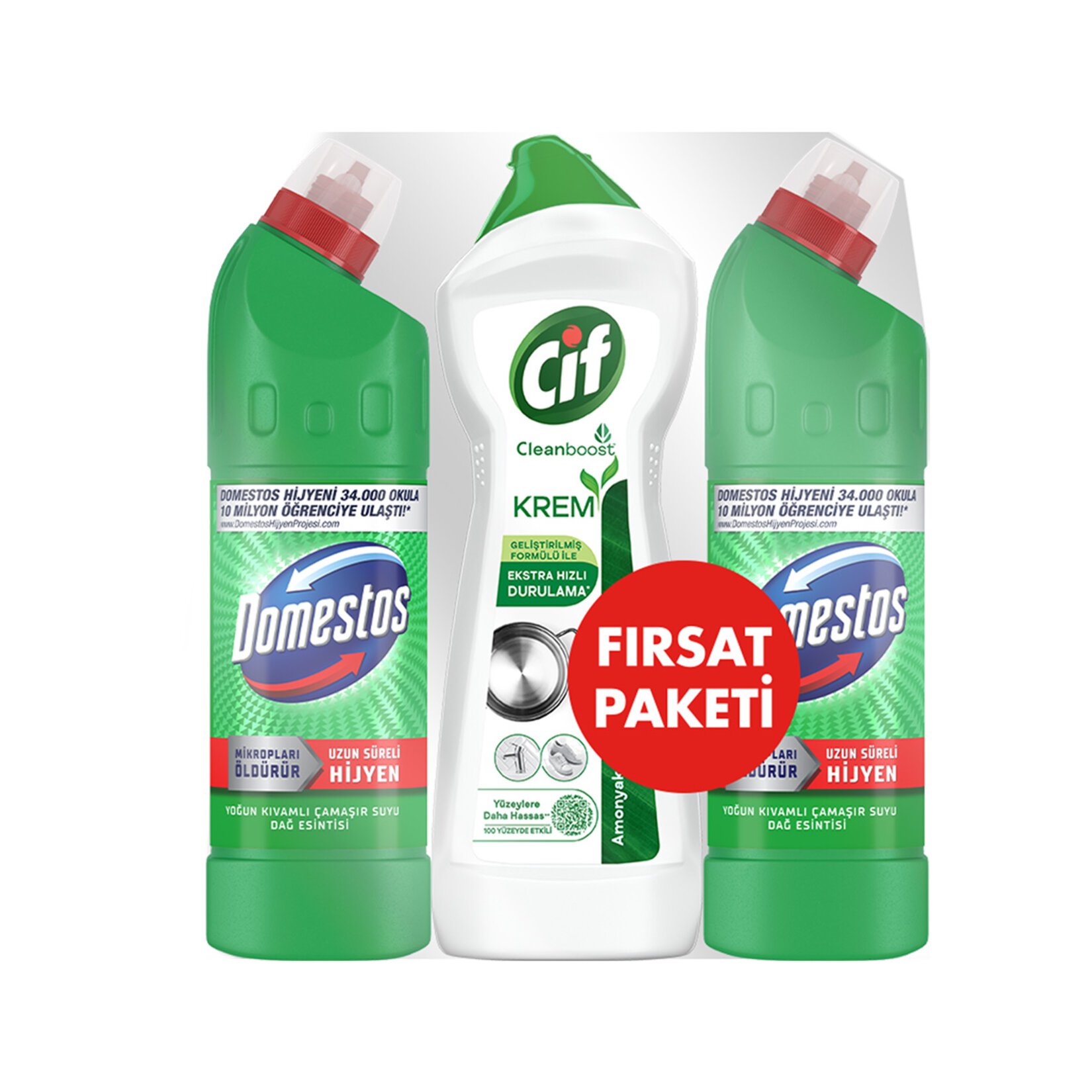Domestos Çamaşır Suyu Dağ Esintisi 2 -810GR Cif Krem 750 GR