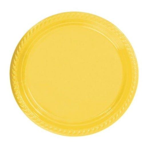 Sarı Plastik Tabak 5 Adet 22 cm