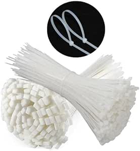 3,6x300 mm Beyaz 30cm Kablo Bağı Plastik Cırt Kelepçe Toplayıcı-100 Adet