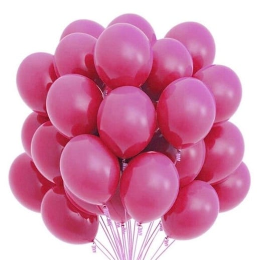 Fuşya Baskısız Lateks Balon - 5 Adet