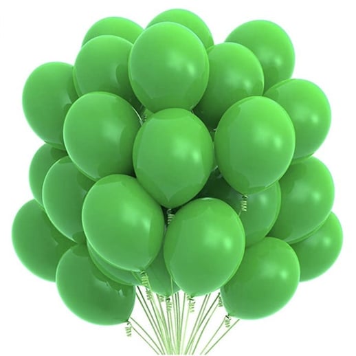 Yeşil Baskısız Lateks Balon - 5 Adet