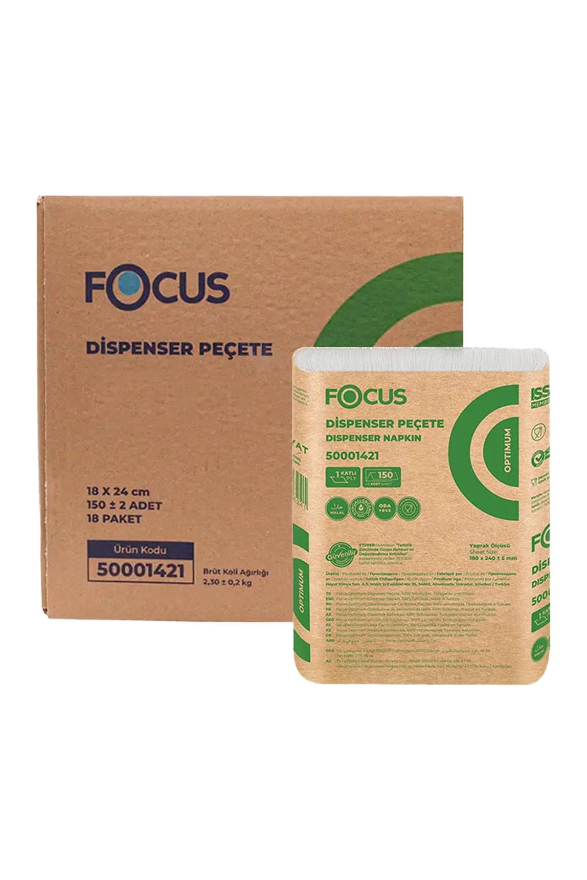 FOCUS OPTİMUM DİSPANSER PEÇETE 18/250 Lİ KOLİ