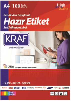 Kraf Laser Etiket 99.1 x 34 Mm KF-2016 Kraf