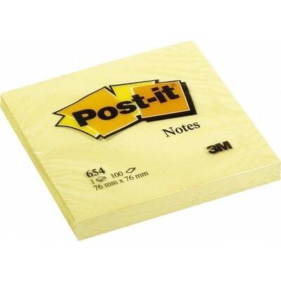 Post-it Yapışkanlı Not Kağıdı Sarı 76*76 mm Post-it