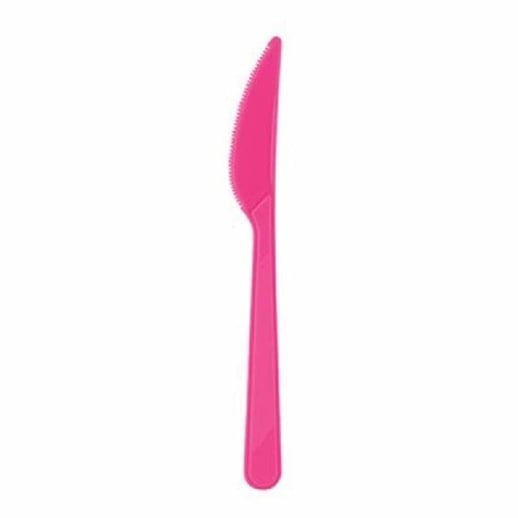 Pembe Plastik Bıçak 10 Adet