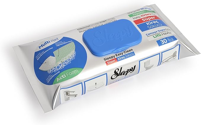 Sleepy Easy Clean Süper Kireç Sökücü Yüzey Temizlik Havlusu&Mendili 30 Yaprak
