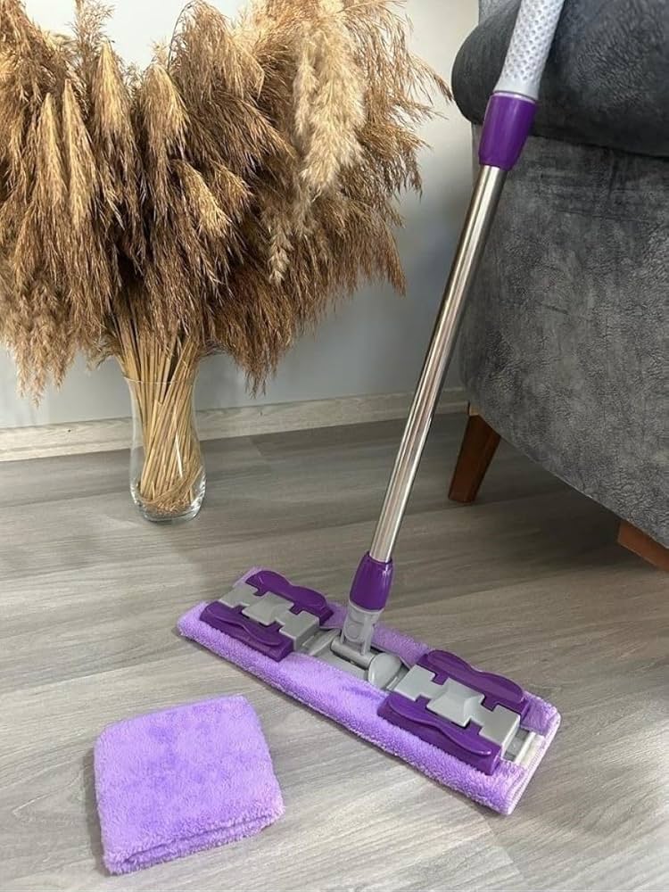 Mop Fayans Cam Duvar Yüzey Temizlik Mikrofiber Mandallı Mop Xxl Islak Mendil Uyumlu